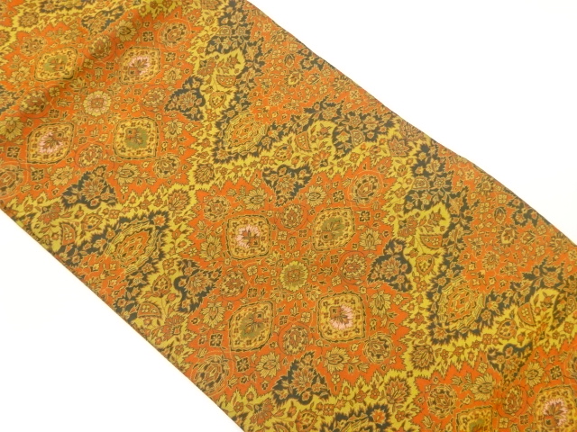 JAPANESE NAGOYA OBI / WOVEN FLOWER CREST / BY MANYO